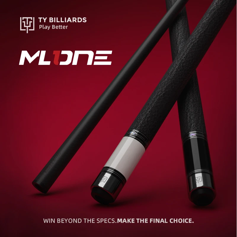 ML-one Carbon Fiber Billiard Pool Cue Stick 12.5mm One-core Shaft Radial Joint Leather Wrap TY Brand Taco De Billar Lavender Tip
