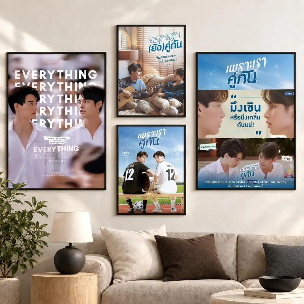 2gether The Series Thai Romance Sweet Campus Moments Poster Aesthetic Art Print for Bedroom & Living Room Decor, Unframed