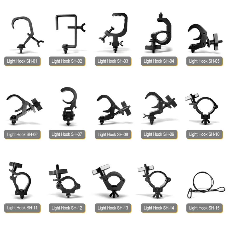 

Thickened Spring Moving Head Light Hook Stage Light Hook Par Light Beam Pattern Light Hook Installation Aluminum Alloy Light Hoo