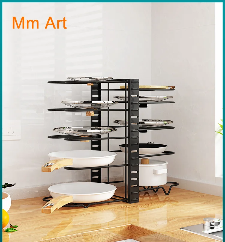 

Cookware Storage Rack Multi-Functional Storage Rack Household Multi-Layer Table Top