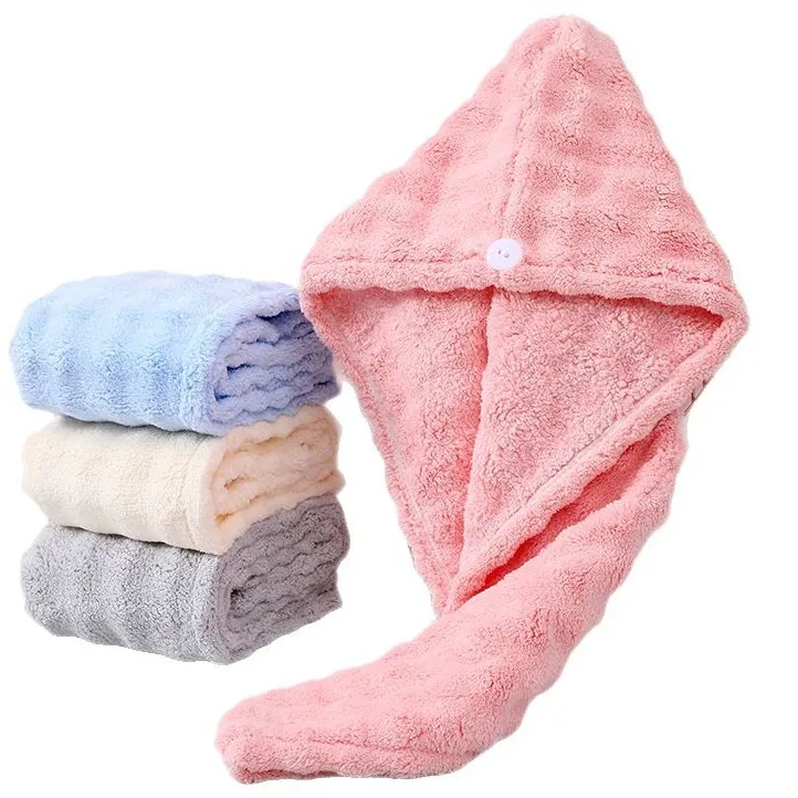 Bubble Velvet Hair Drying Cap Highly Absorbent and Quick-drying Soft Hair Towel Shampoo Head Wrap Towel Blow-dry-free Thickened