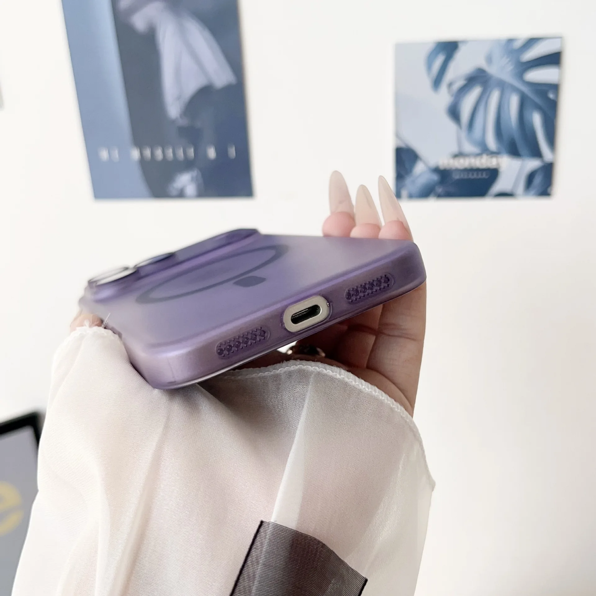 Простой матовый защитный чехол с ледяным туманом для iPhone 17 Air 17 Pro Max 16 Pro 15 14 plus 13 12 11 Pro max Чехол для телефона с магнитным притяжением