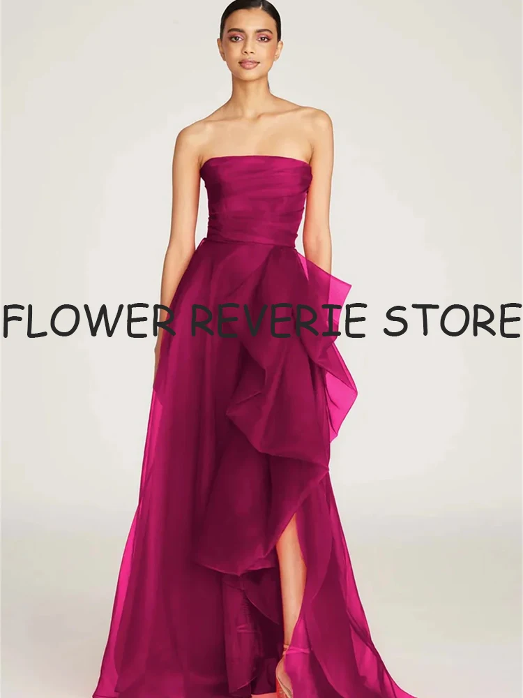 تخصيص الرجعية بسيطة كلاسيكية الشيفون الطية ألف خط فساتين طويلة حمالة فساتين كوكتيل جودة عالية مطابقة الرسمية