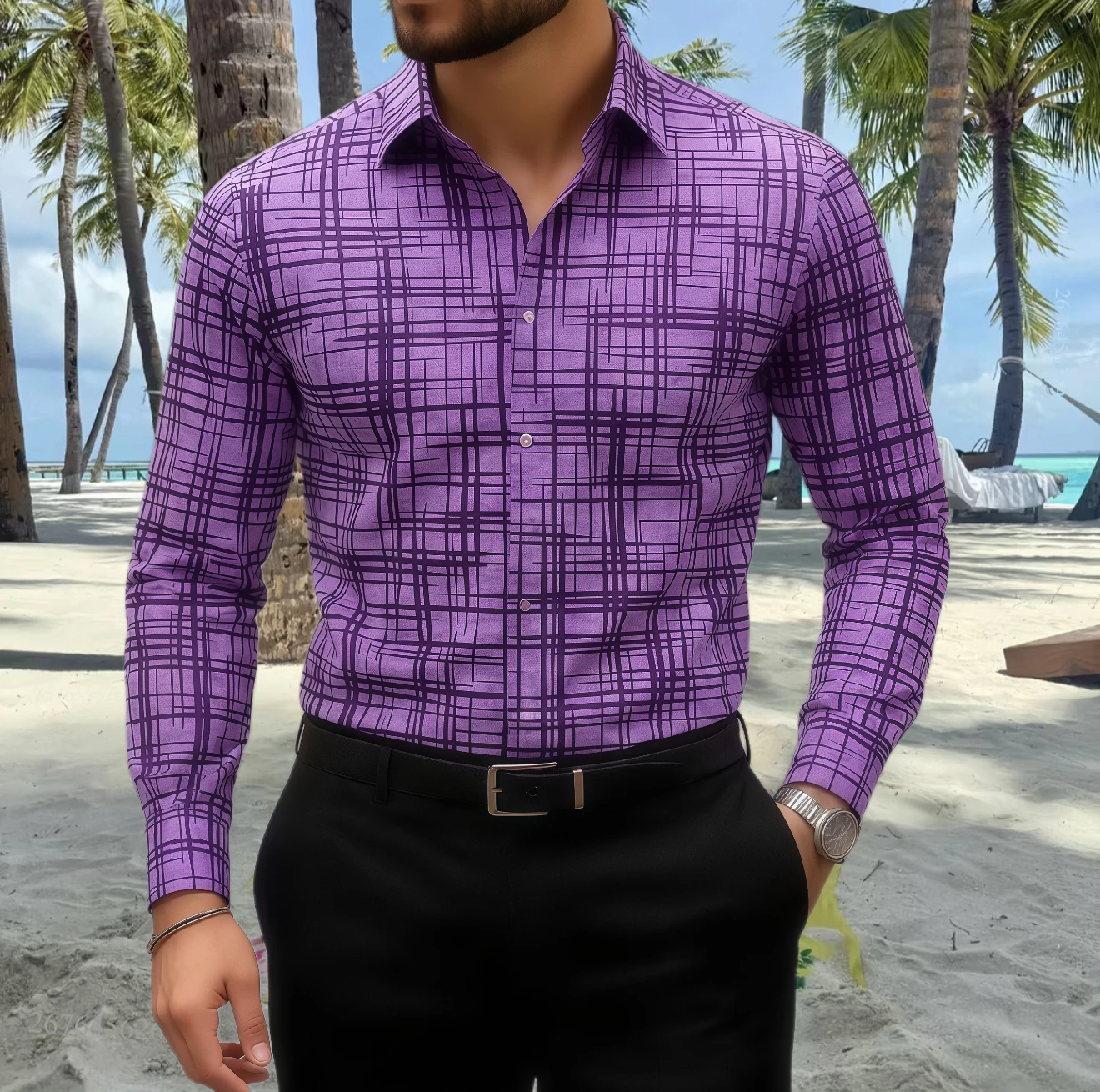 Męska koszula na wiosnę i jesień, zapinana na guziki, w kratę, z długim rękawem, luksusowa, z kołnierzykiem, oversize, odzież męska na zewnątrz, w stylu streetwear.