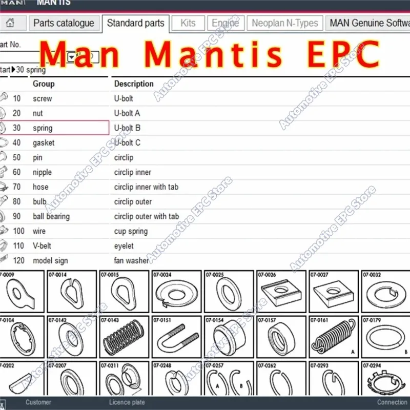 2026 hot selling newest  Man Mantis EPC Electronic Parts Catalogue for Man Mantis Truck Bus and Engine 2023.04