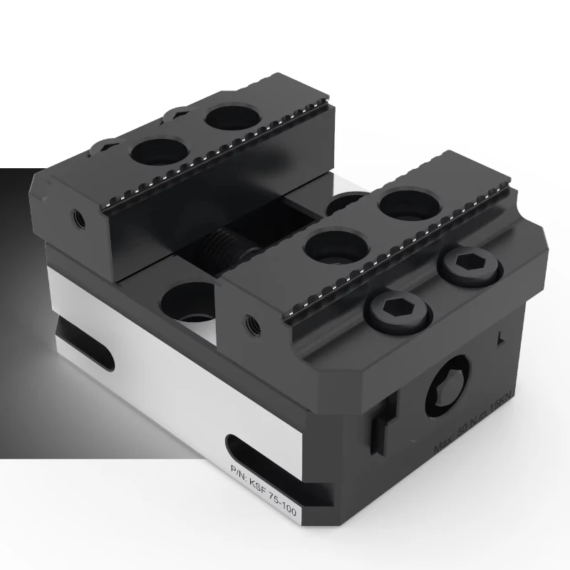 75 mm 3-inch compact self-centering vice with thick serrated steel claws for numerical control 5-axis machining machine center
