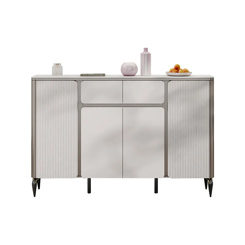 

Modern simple large-capacity entrance cabinet integrated door new light luxury partition cabinet living room