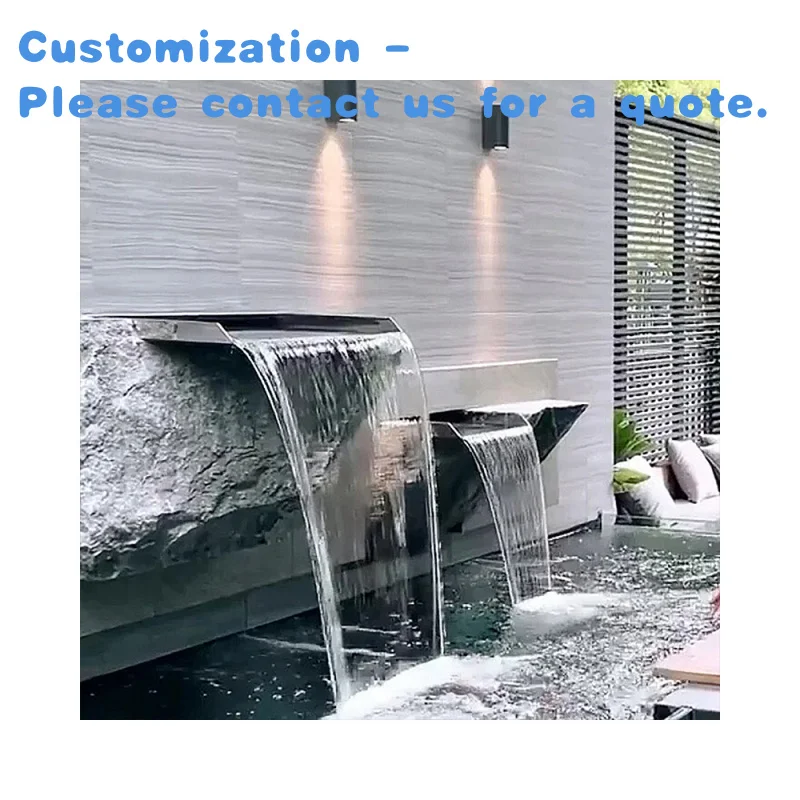 

custom.Indoor and Outdoor Stainless Steel Decorative Landscape Waterfall Fountain