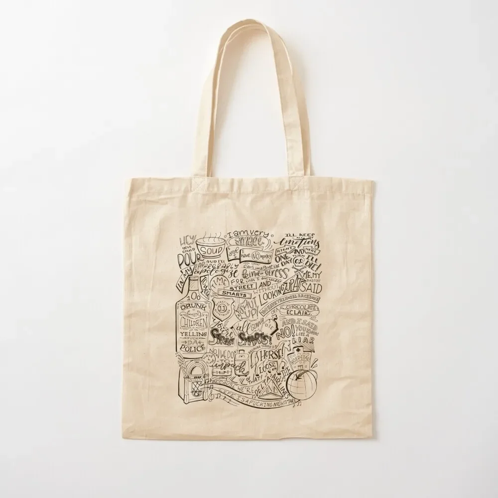 

John Mulaney Quote Compilation Tote Bag Canvas university shopper bag bags woman 2025 hand bags Tote Bag