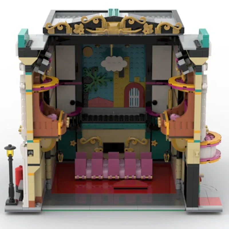 Bloques de construcción Moc para niños, juguete de ladrillos para armar escuela de cine, Modelo Modular con tecnología, ideal para regalo de Navidad