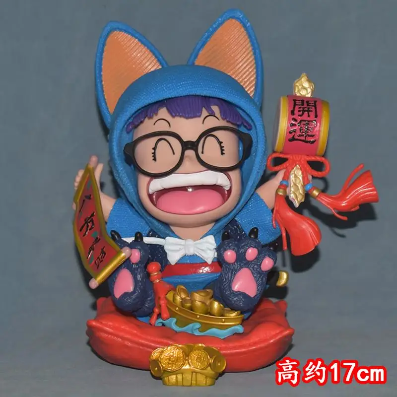 Happy New Year  Arale Cosplay Yamcha Puar Figurine Ornament Brings Wealth And Good Luck Iq Doctor Cute Figure Gift Toy Pvc Model