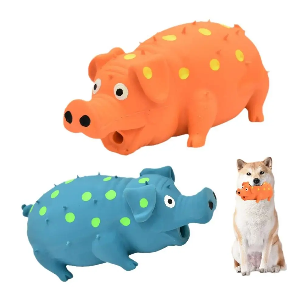 

Soft Squeaky Pig Dog Toy Funny Latex Colorful Pet Dog Squeaky Toy Bite-resistant Pig Grunting Dog Toy Relieve Boredom