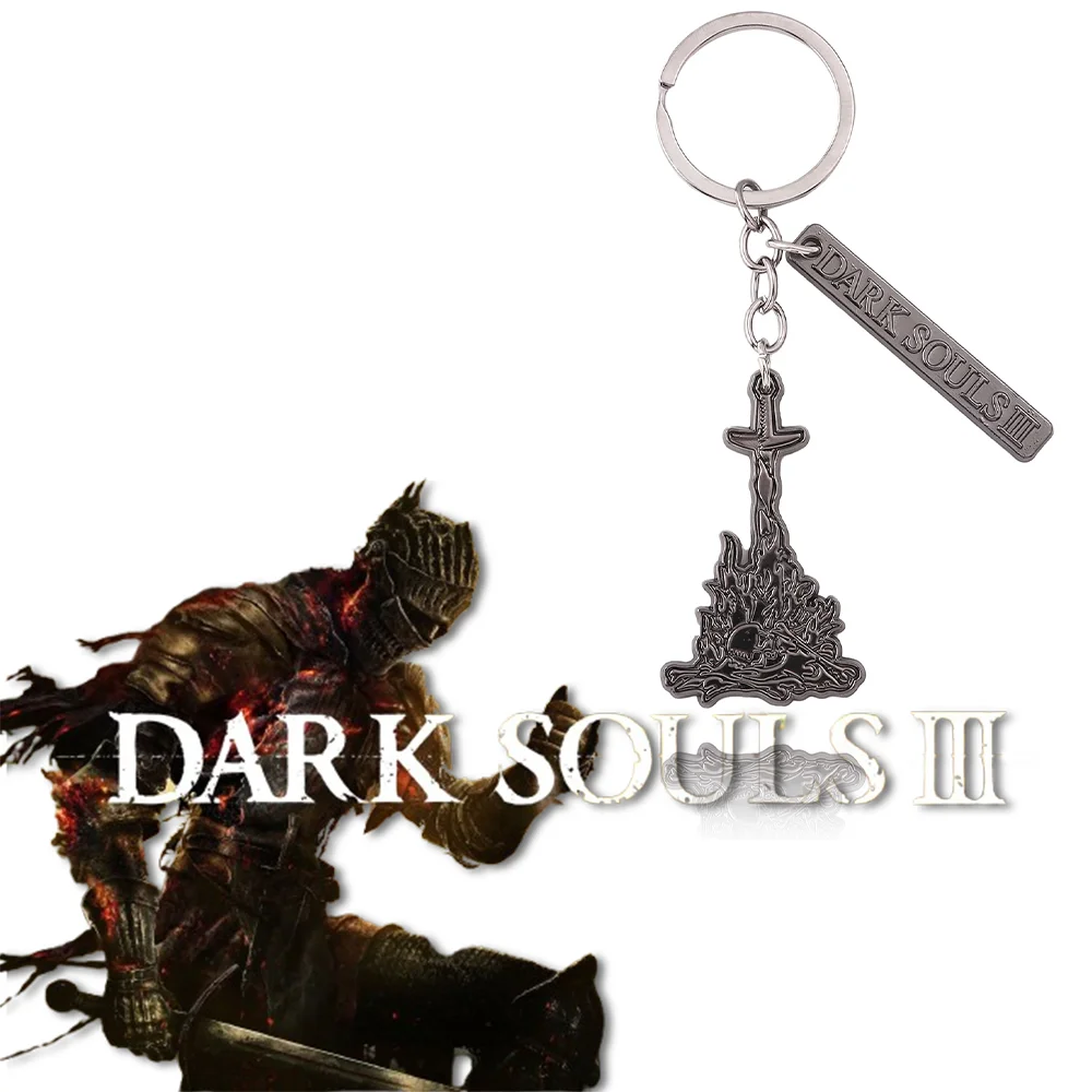 Game DARK SOULS3 Keychains Bonfire Keyring Metal Pendant For Fans Men Women Car Party Gift Pendant Jewelry Accessories