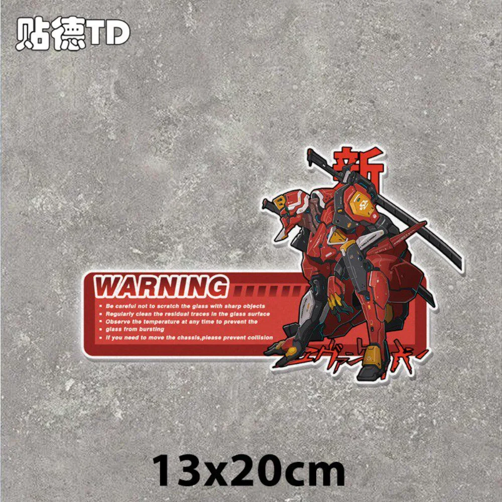 EVA New Century Gospel Warrior Anime Novice Warning Body Sticker Suitable for Car Laptop Window Decoration Sticker