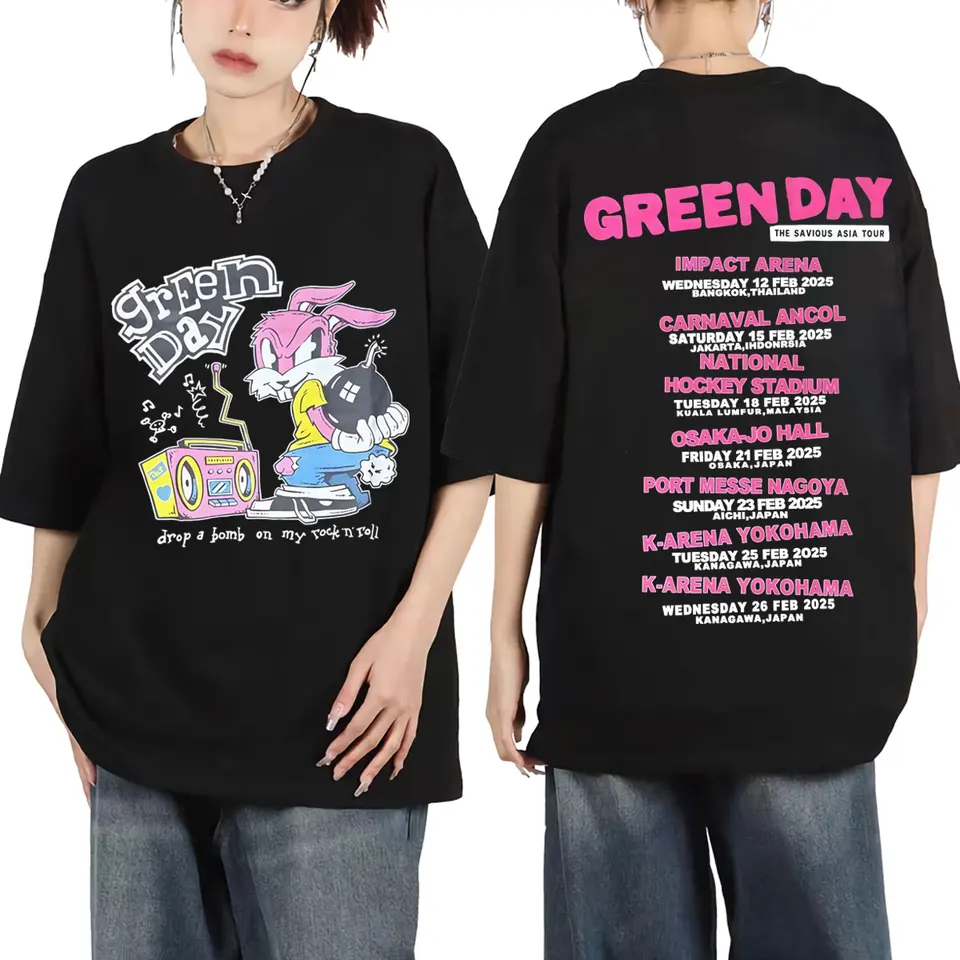 Green Day The Saviors Tour 2025 Graphic T Shirts Men Women