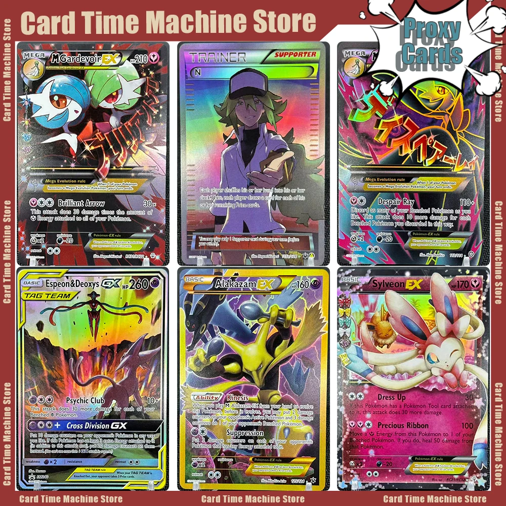 Pokémon Japanese Proxy Cards PTCG DIY Cards PKM Collection Board Games Crobat 234 M Blastoise 102 Amarys 170 Sylveon RC32 Eevee