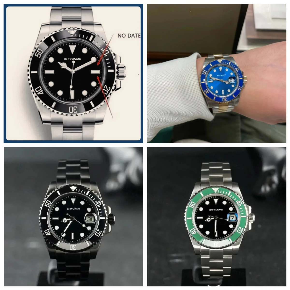 

A186 Магазин 904L Stee Мужские механические часы класса люкс Подводная лодка Керамический механизм Лучший серийный номер Издание Яхта