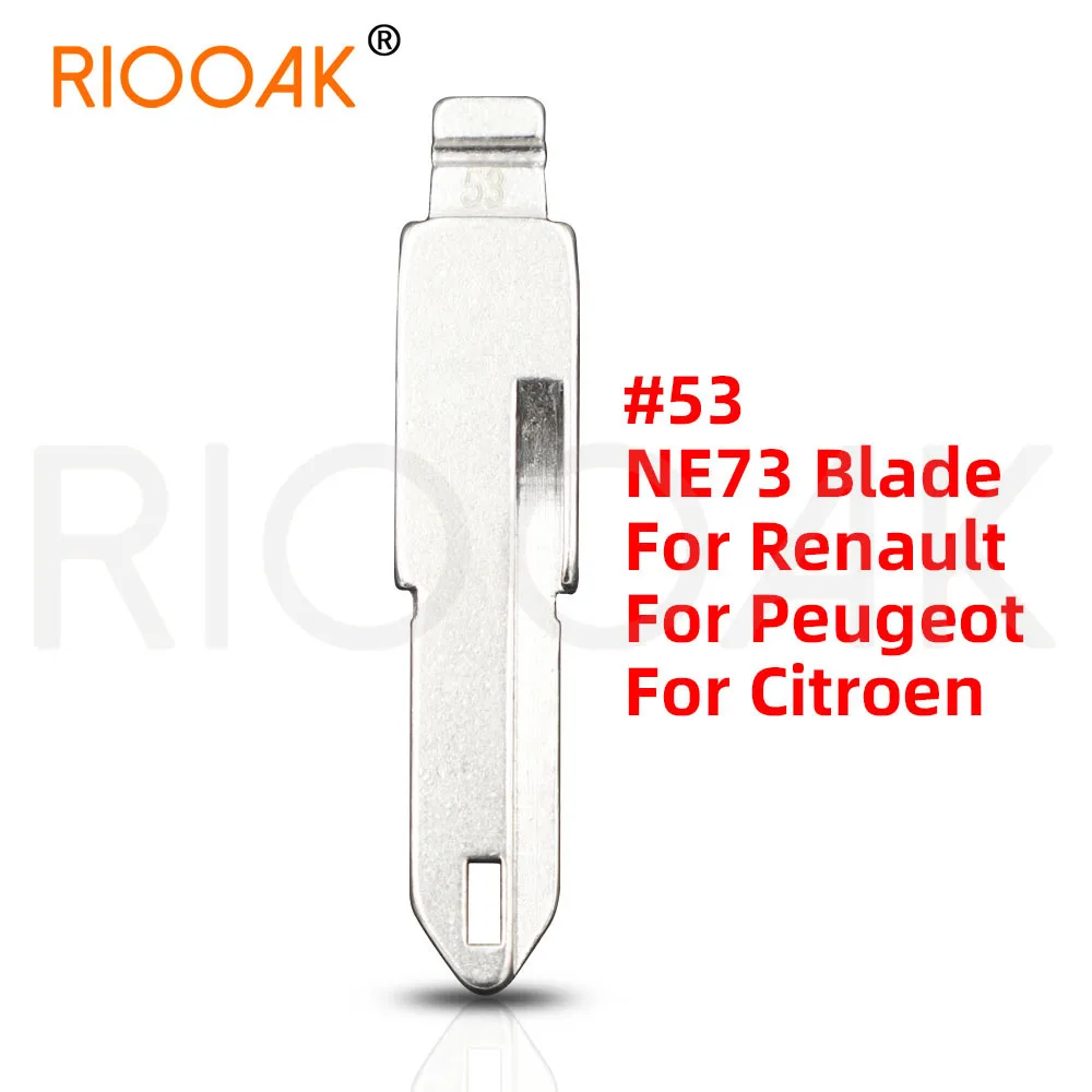 10pcs LISHI NE73 #53 KD Remote Key Blade Blank For Renault Peugeot 206 207 Citroen C2 NO.53 Car Flip Key Replacement Part