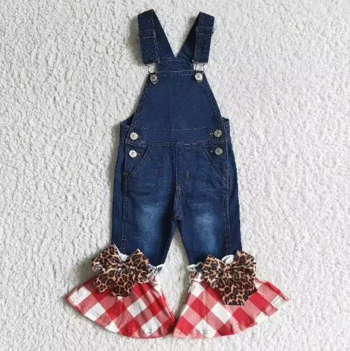 Baby Junge Mädchen Denim Overalls Tasche Unten Kinder Camo Kleidung Kinder Kleinkind Ausgestellte Zerrissene Hosen Einteilige Jeans