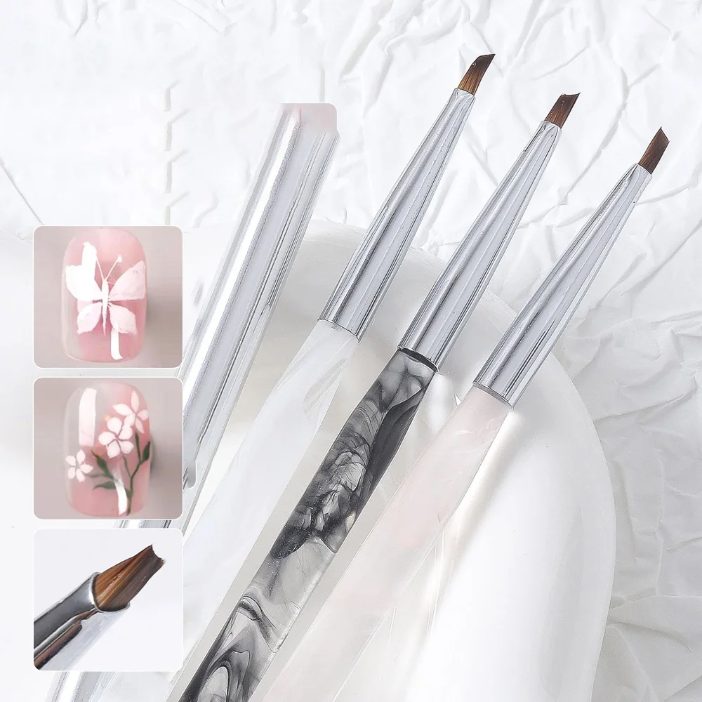 

Ink Color Nail Art Brushes Butterfly UV Gel Carving Petal Leaf Painting Embossing Pen Universal Triangle Pen Manicure Tools