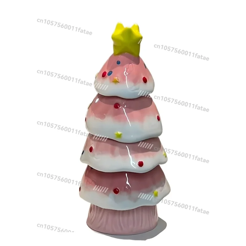 

Christmas Tree Mug Creative Ceramic Stacking Music Home Coffee Cup Desktop Atmosphere Ornament Christmas Gift