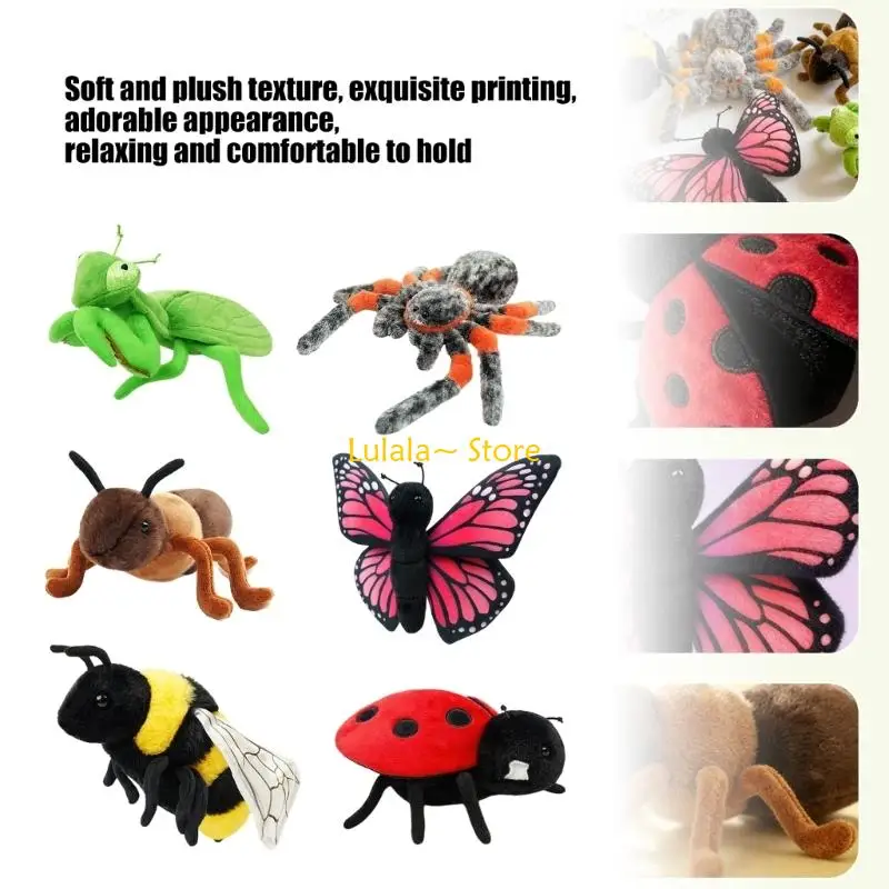 Y4QA Comfortable Insect Plush Doll Stuffed Animal Perfect For Learning And Hugging