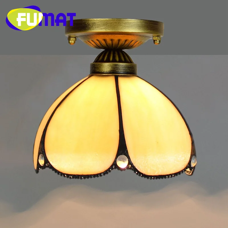 FUMAT Tiffany 8inch retro-inspired ceiling light deco aisles hallway stairs Washroom Dining Room Bar Bedroom shade chandelier