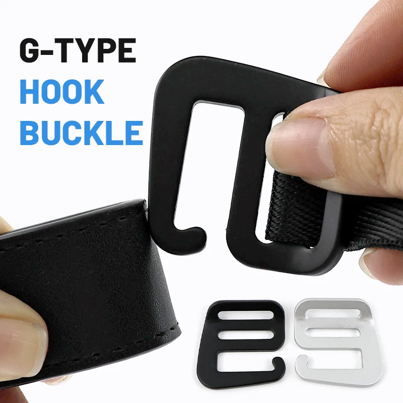 

50/100Pcs 20/25mm Metal G Hook Buckles For Backpack Bags Clasp Tri-Glide Webbing Strap Adjust Buckle DIY Hardware Accessories