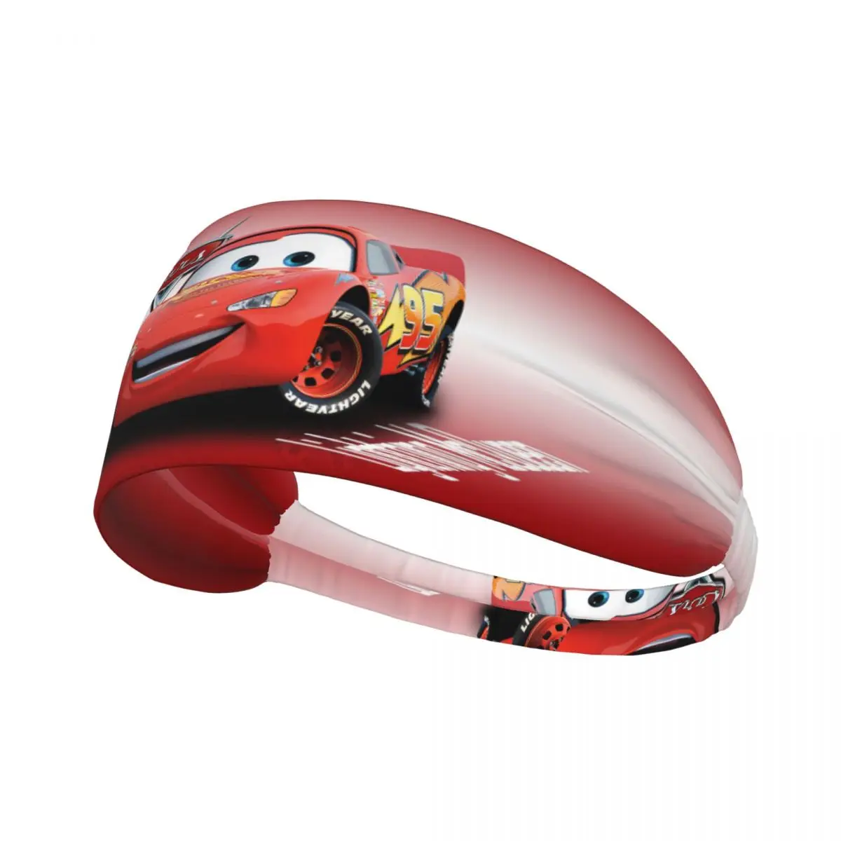 Custom Lighting McQueen Sweatband Men Women Moisture Wicking Cartoon Gym Headband for Cycling