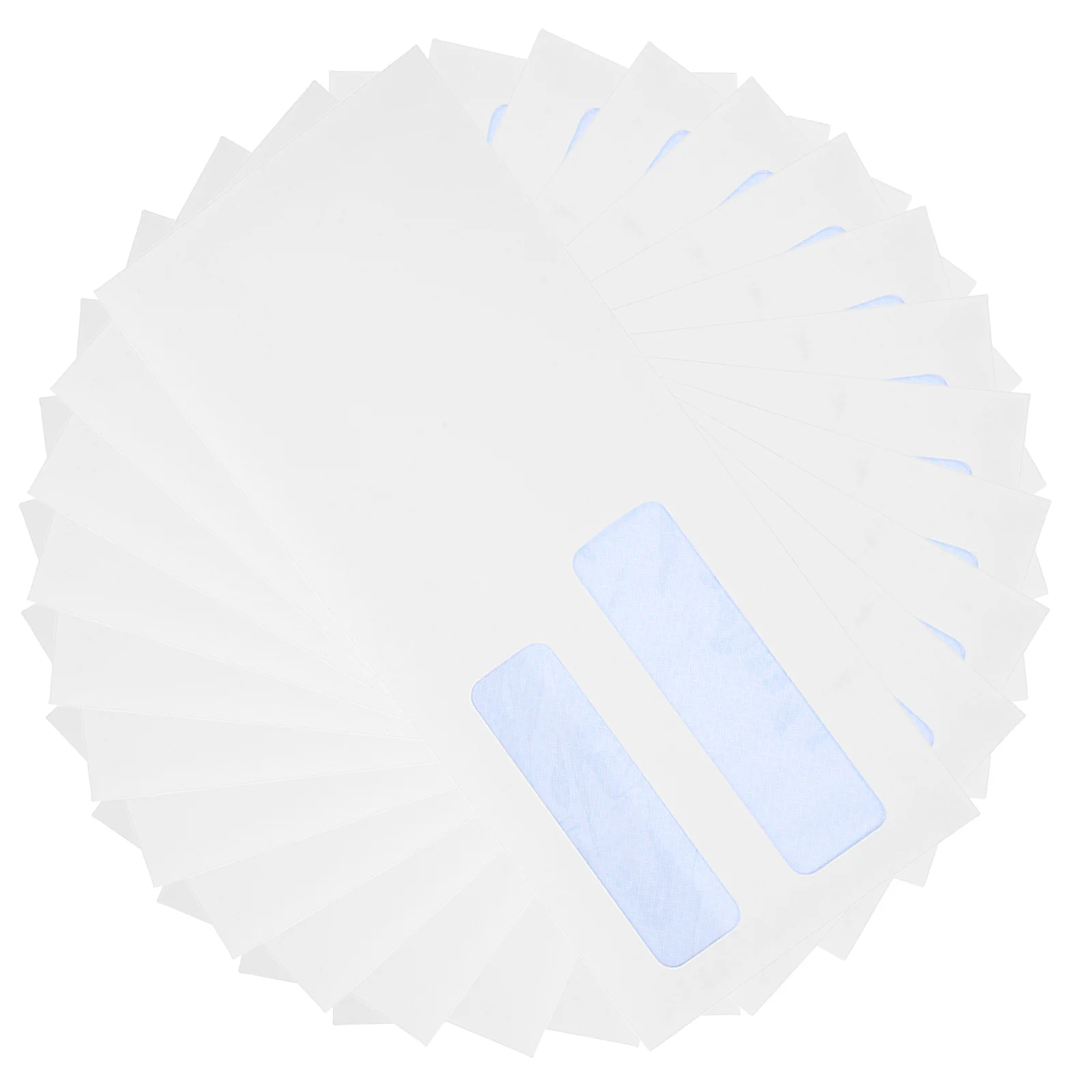 

100 Pcs Business Envelopes Double Window White Protection Documents Invoices Checks Storage