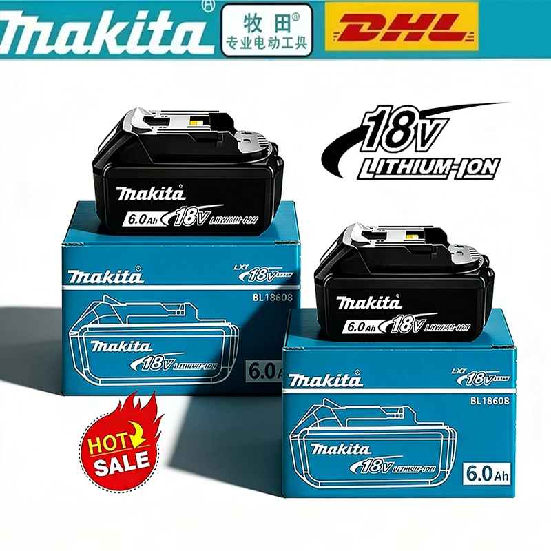 BL1860 Makita Latest Upgraded Rechargeable Battery 18V 6Ah Lithium for Makita 18V Battery BL1840 BL1850 BL1830 BL1860B Lxt 400