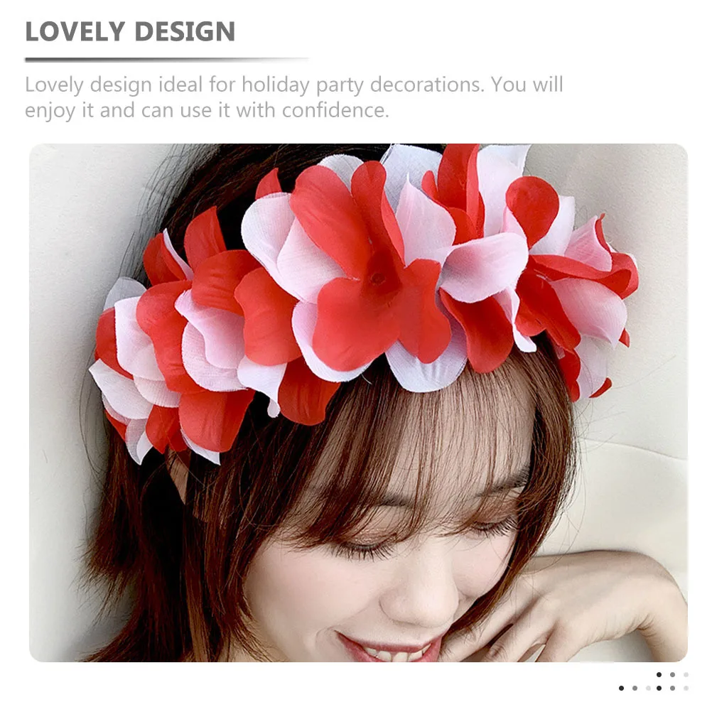 

6 Pcs Petal Headband Tropical Decorations Headbands for Hawaiian Party Bulk Clothing Miss