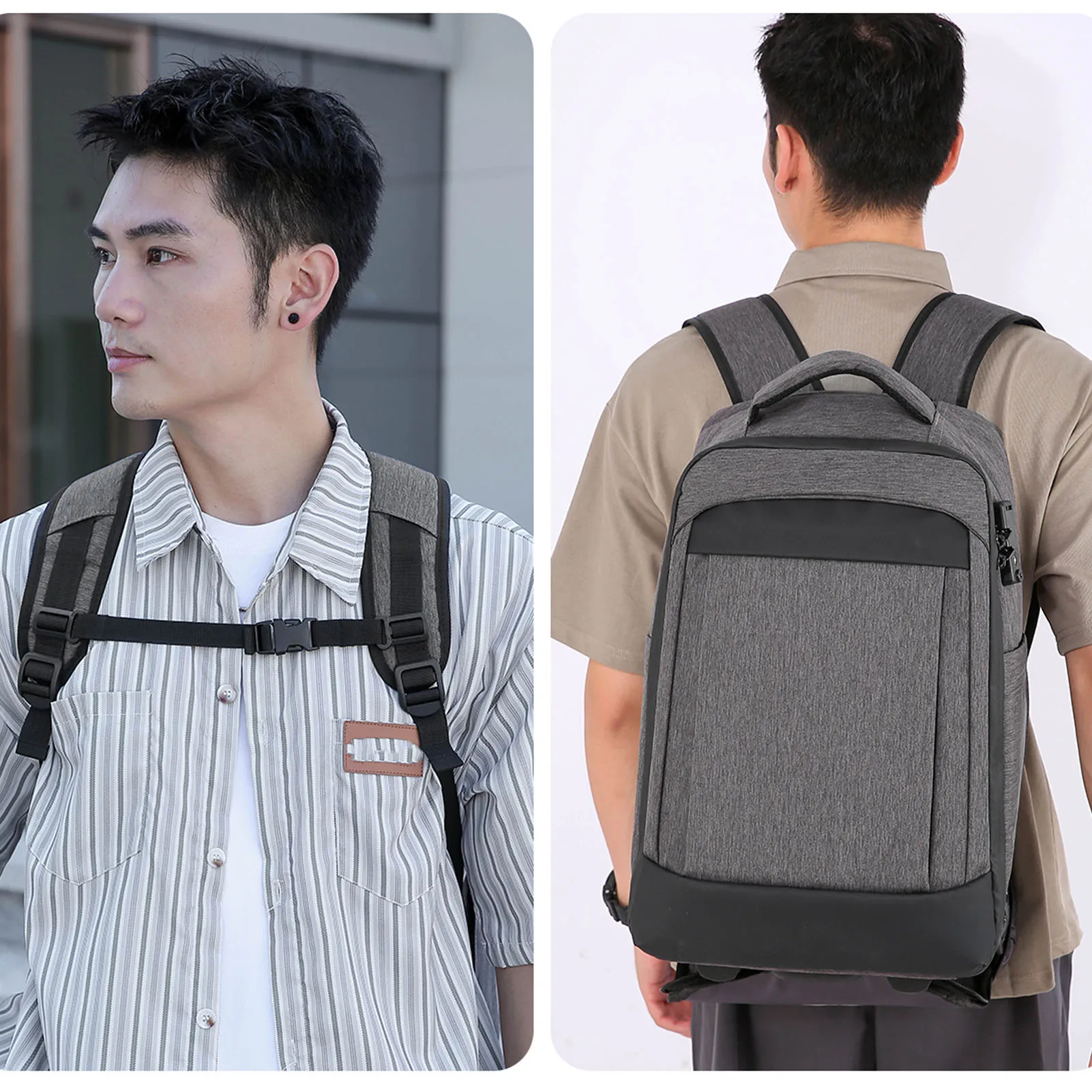 

Вакуумный рюкзак-чемодан на колесах с низким уровнем шума, большой вместимостью, водонепроницаемый, с защитой от кражи и кодовым замком для деловых поездок