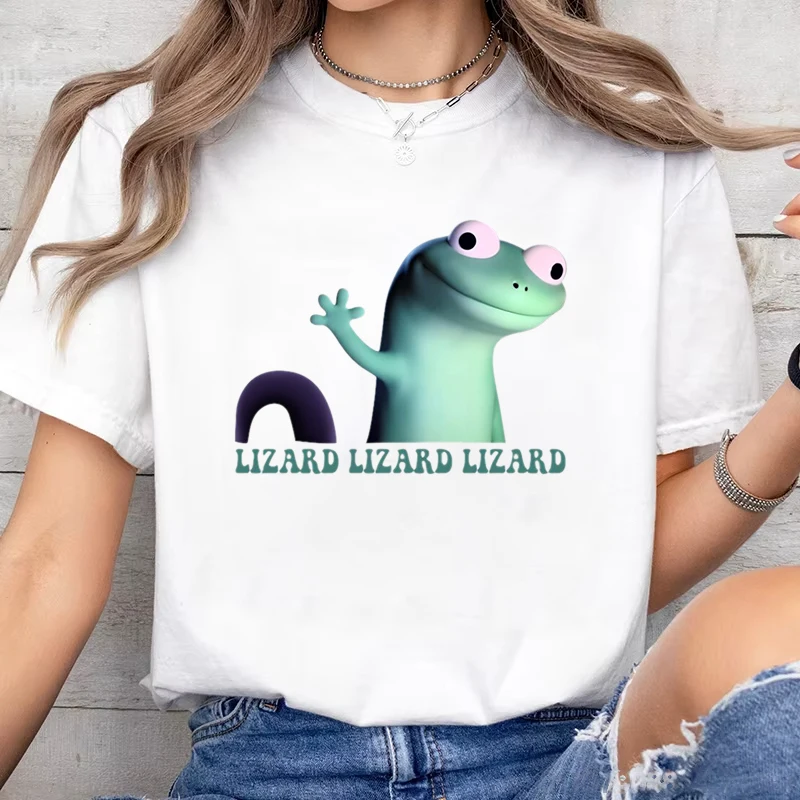 

Hot Lizard Lizard Lizard Meme Print T-shirt Summer Casual Loose T Shirt Women Men Harajuku Shirts