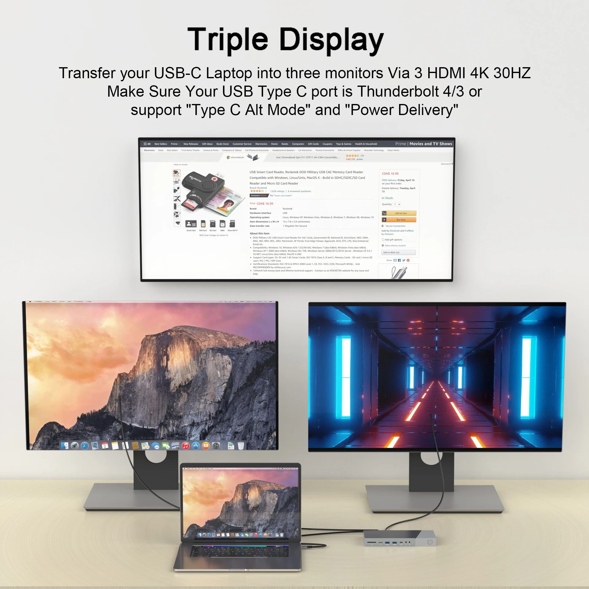 デスクトップパソコン用、ノートパソコン用、16ポートのハブ。 - Docking Station Usb C のレビューと価格