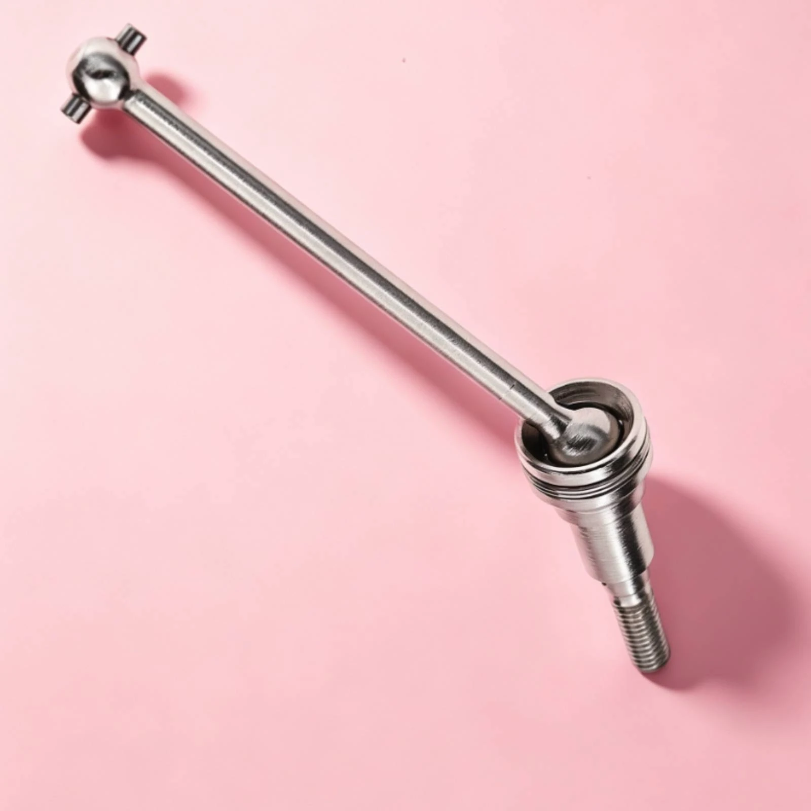 

Replacement Drive Shaft Pair Machined Finish Metal CVD Shaft Set RC Drive Axle Ball Joints Drivetrain Part Silver