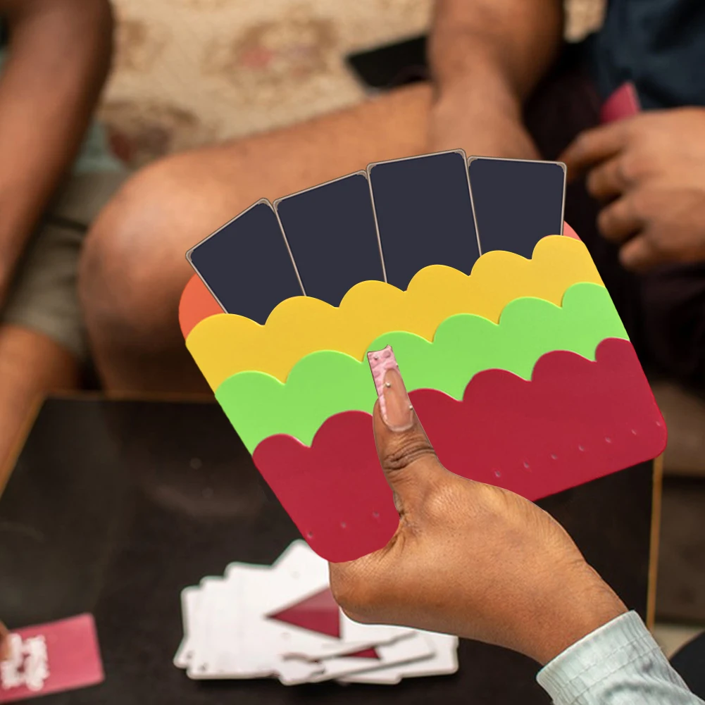 2PCS Playing Cards Holder with Foldable Stand Hands Free Game Stand 3 Layer Playing Card Organizer Playing Card Accessories