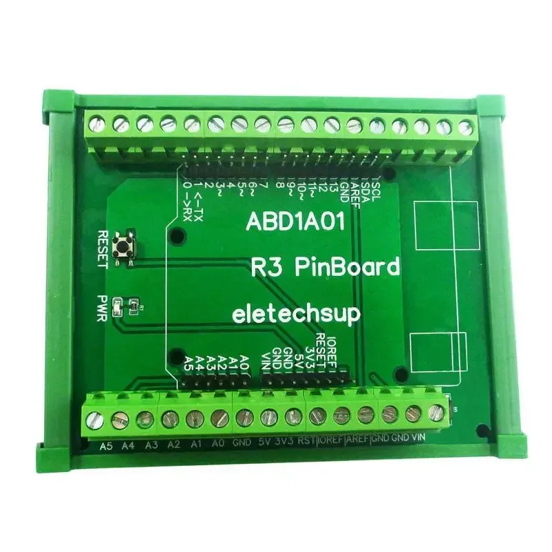 For UNO R3 Shield Expansion Board DIN Rail Mount Screw Terminal Module for Arduiuo PLC Industrial Control equipment modification