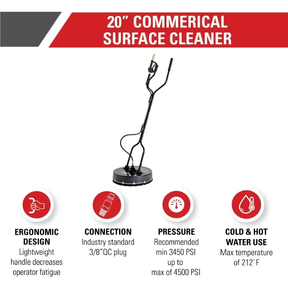 مرفق منظف الأسطح العالمي 20 من سيمبسون 80182 لغسالات ضغط المياه الساخنة والباردة مع توصيل سريع 3/8 بوصة