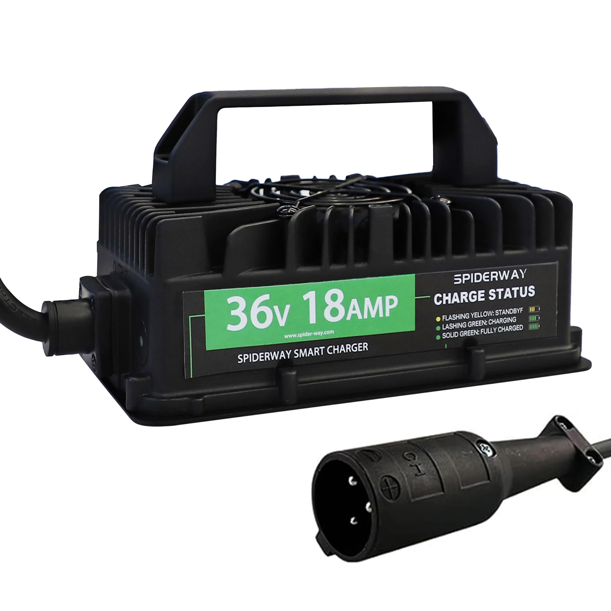 15 أمبير 48 فولت شاحن عربة جولف لسيارة النادي مع 3 دبوس المكونات المستديرة شحن سريع بطارية الرصاص الحمضية IP67 مقاوم للماء #1