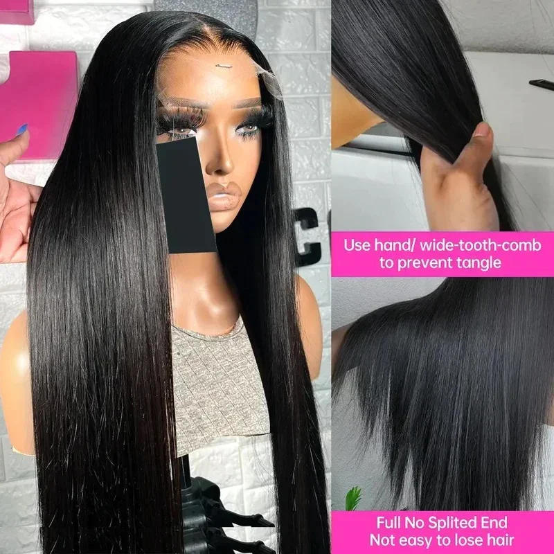 30 40 inch lace frontal wig 13x6 HD Brazilian lace front wigs human hair ready to wear 200 density straight wig for women choice