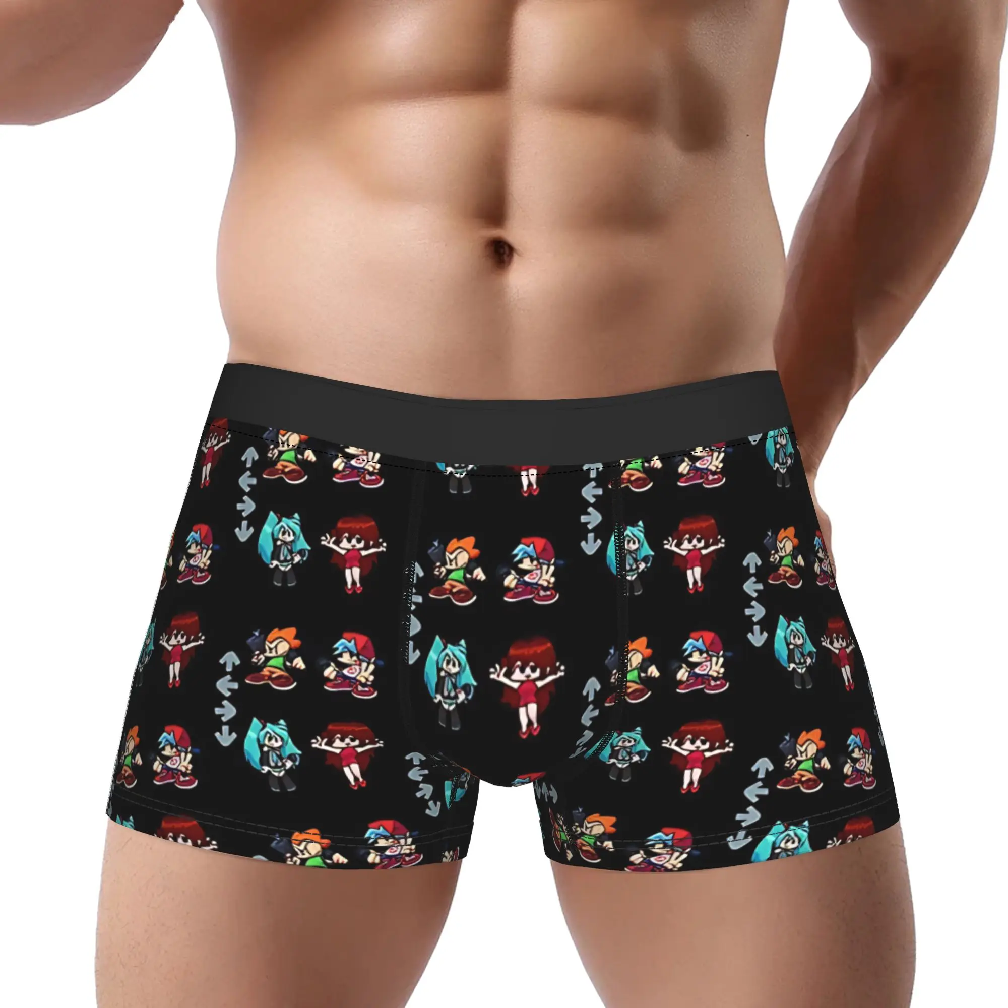 Friday Night Funkin   Characters  FNF Underpants Homme Panties Male Underwear Comfortable Shorts Boxer Briefs