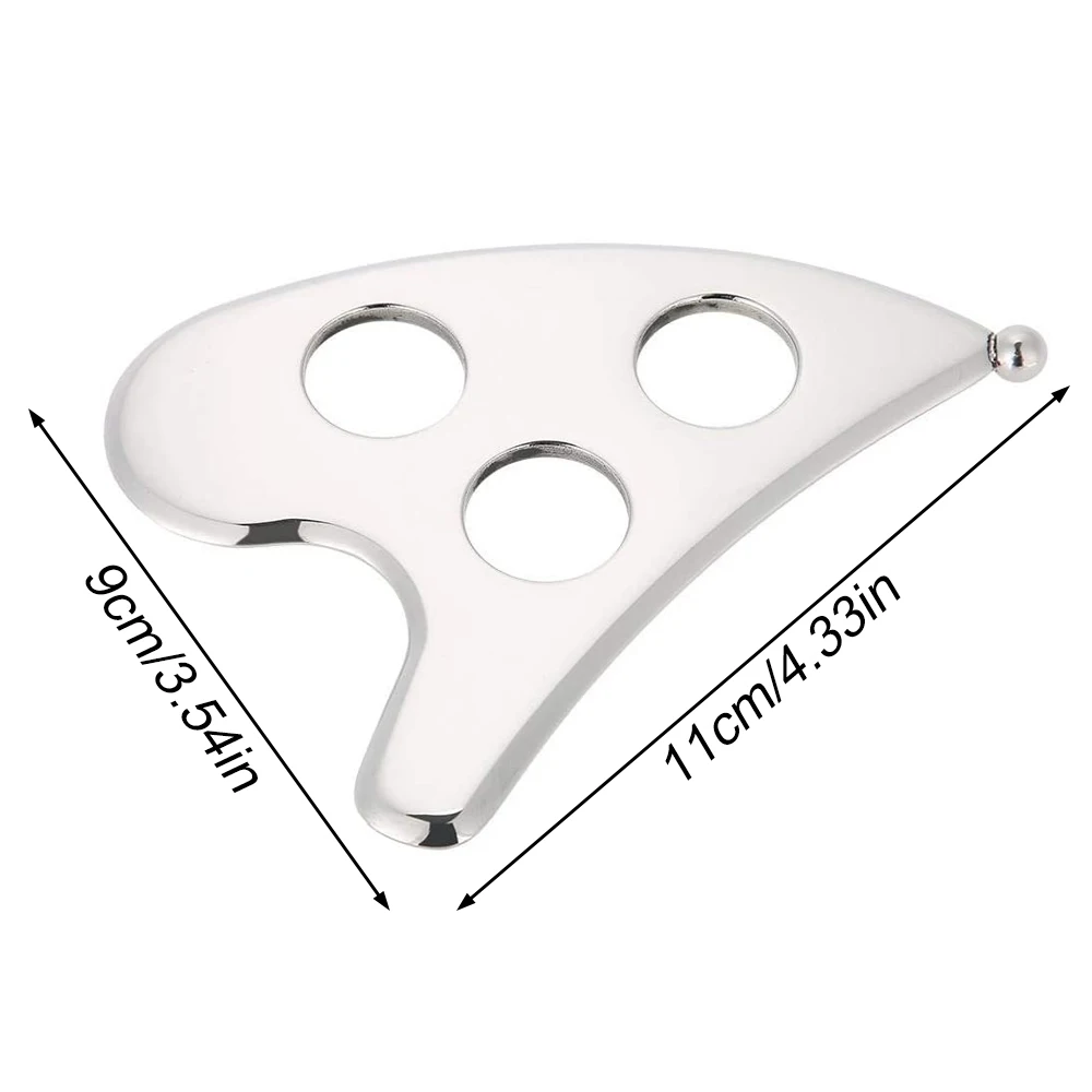 Stainless Steel Guasha Massager Muscle Scraping Board Scrapper Massage Plate for Body Face Neck Shoulder Back Fatigue Relief