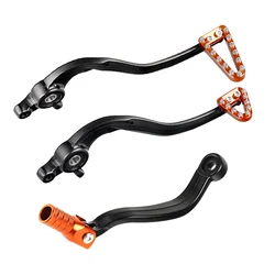 For KTM EXC300 EXC EXCF SX SXF XC XCF XCW TPI 6D 125 250 300 350 400 450 500 2017-2023 Forged Brake Pedal Lever & Shift Lever