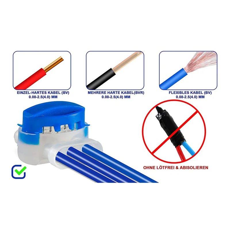 

MCGS-150PCS Cable Connectors For Robotic Lawnmowers, Waterproof Connection Cable Wire Connector With Gel Filling