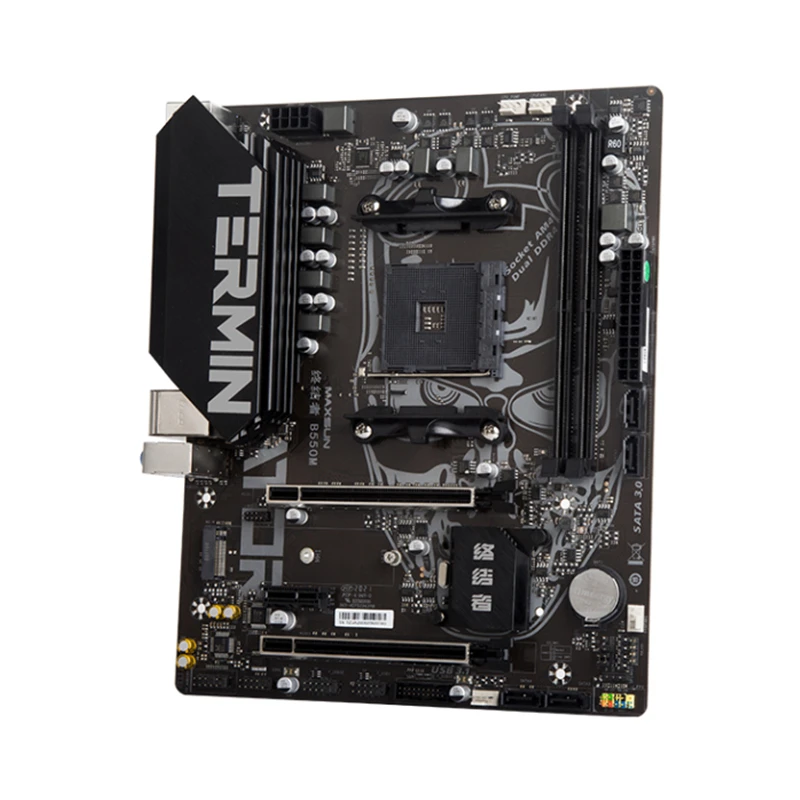 MAXSUN 게임용 마더보드 콤보 터미네이터 B550M CPU 포함, AMD Ryzen 5 5600G DDR4 16GB(8GB * 2) 3200MHz RAM M.2 SATA3 컴퓨터