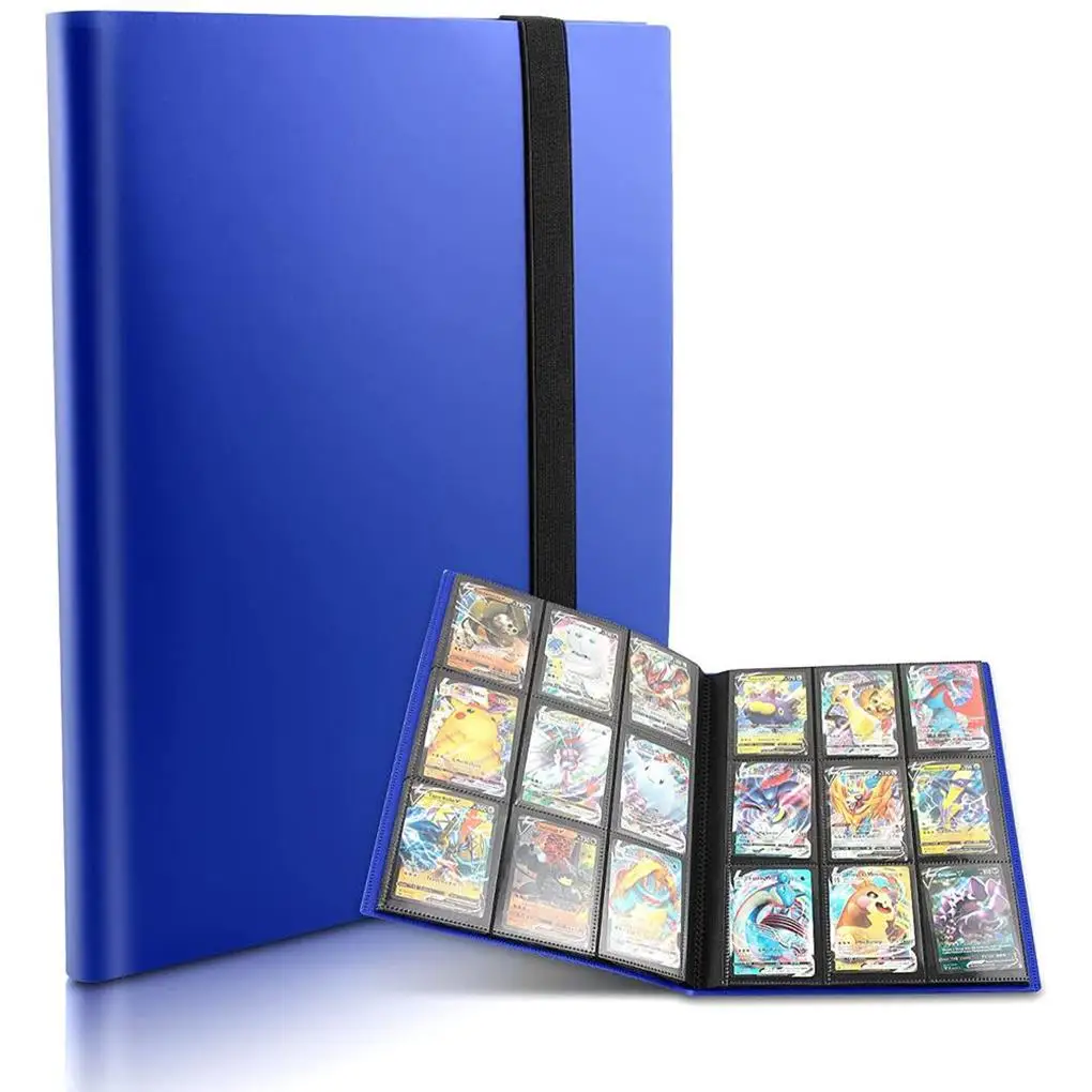 Collectible Card Binder Album 360 Card Holder 9 Pockets Trading Card Binder Album Large-capacity Card Binder Notebook