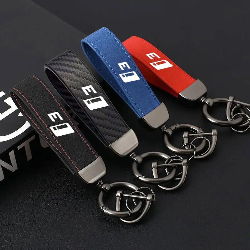 Luxury Suede Leather Men Women Keychain Clasp Creative DIY Keyring Holder Car Key Chain Jewelry Gift For BMW I3 Car Accessories