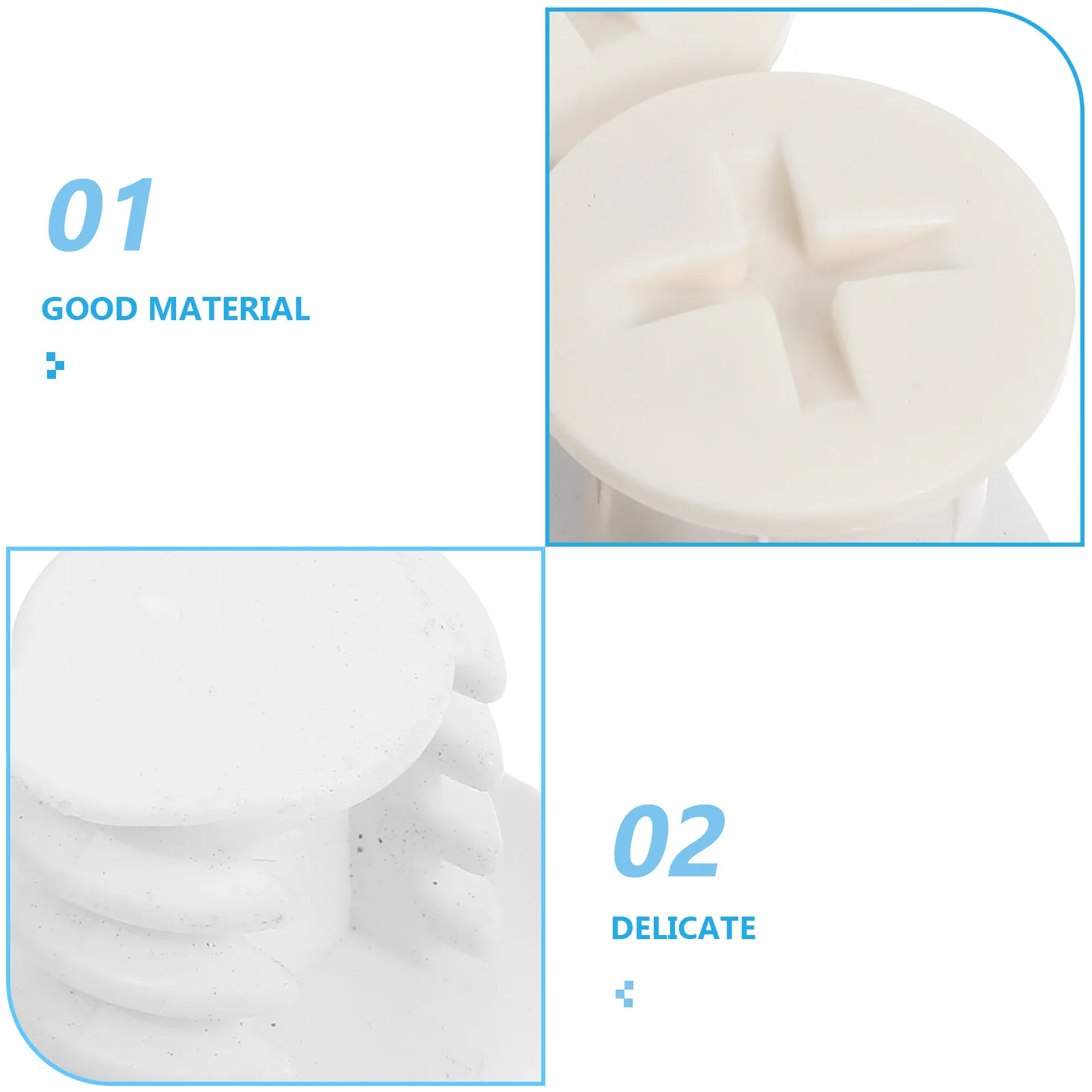 8Pcs Children Slide Fixing Screw Caps White Plastic Replacement Covers for Toddler Slide Rail Spare Parts Maintenance - view 2