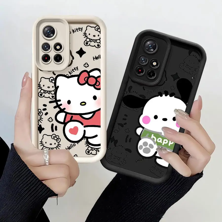 Hello Kitty Pochacco Phone Case for Xiaomi Redmi 12C 13C 12 A1 A2 Plus A3 A3x Poco X3 Pro C50 C51 C61 X3NFC Soft Cover Shell